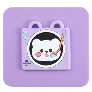 Mignon Dessin Animé Miroir de Maquillage Pliable Double Face Portable Carré Miroir de Poche Compact Miroir de Table Pour Voyage Quotidien Universel