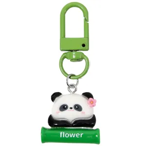 Joli porte-clés panda mignon pendentif de sac à dos dessin animé pour enfants mignons