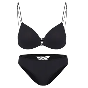 Dames Sexy Dunne Voorsluiting Draadloze BH Set Naadloos Push Up Driehoekige Cup Lingerie Met Dunne Bandjes Mooie Rug Ondergoed