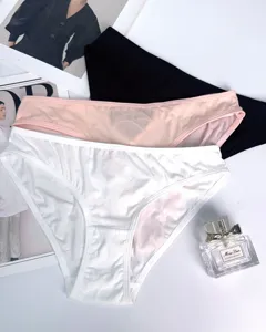 Details van Franse sexy dames dunne ademende effen kleur lage taille slipjes hier.