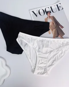 Sexy Franse stijl dames ondergoed lage taille effen ademende driehoek slip detail