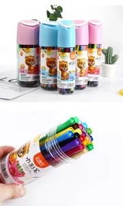 Niños acuarela bolígrafo conjunto colorido pintura marcadores botella portátil papelería