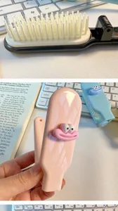 Brosse à cheveux pliante portable peigne mignon de dessin animé pour dortoir et quotidien.