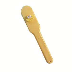 Brosse à cheveux pliante dessin animé portable jaune en plastique pour usage quotidien