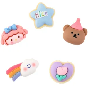 Mignons Breloques de Chaussures de Dessin Animé 3D Pour Sabots Résine DIY Sandales Boucle Décorative Kawaii Ours Chat Accessoires de Chaussures Cadeau