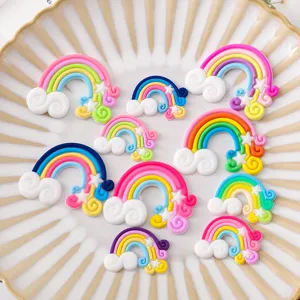 Πολύχρωμα 3D ρητίνη ουράνιο τόξο αστέρι cabochons DIY χαριτωμένα αξεσουάρ φουρκέτας