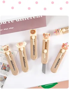 Couteau de bureau mignon mini cutter dessin animé ours papeterie pour les étudiants