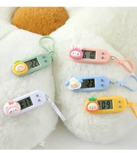 Lindo mini reloj electrónico llavero reloj digital portátil de dibujos animados