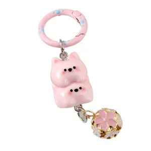 Llavero de Perro de Dibujos Animados Lindo Resina Animal Bolsa Encantador Cachorro Llavero Estudiante Mochila Colgante