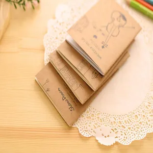 Mini carnet de notes en papier kraft vintage bloc-notes portable papeterie de voyage