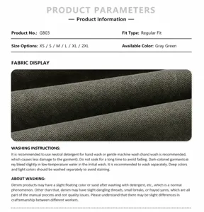 Detailed view showing the loose fit, fabric texture, and washing instructions of the cargo pants.