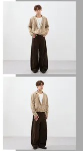 Casual baggy cargo pants for men, loose fit workwear trousers with comfortable style.