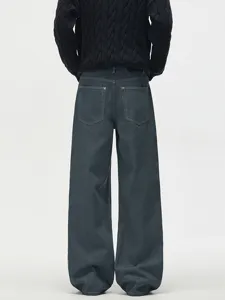 Classic vintage loose fit wide leg denim jeans for men and women casual streetwear.