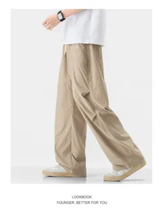 Herren Sommer schnelltrocknende lose lässige Cargo Hosen Outdoor Mode Details Ansicht.