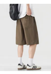 Men's loose casual shorts, breathable summer five-point trousers for daily streetwear.