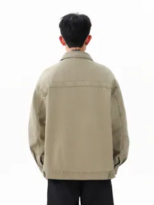 Ανδρικό vintage casual cargo μπουφάν φαρδύ streetwear εξωτερικά ενδύματα χακί χειμώνας