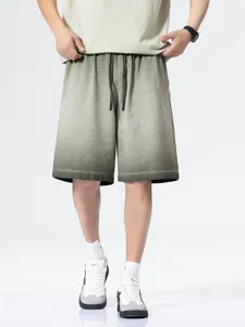Men's summer gradient tie dye athletic shorts casual loose fit streetwear five pants