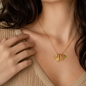 Elegante 18k vergulde roestvrijstalen onregelmatige edelsteen hanger ketting voor vrouwen