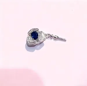 18K Gold Plated Zircon Flower Bar Clasp DIY Bracelet Necklace Jewelry Connection Accessory