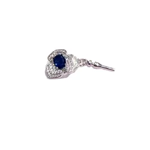 18K gold plated zircon flower clasp DIY pearl necklace bracelet jewelry connecting accessory