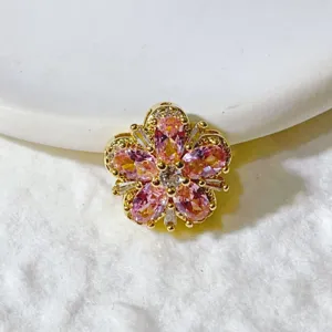 Vergoldete Zirkonia Blumen Abstandshalter Perle Detail für DIY Handarbeit Schmuck Zubehör.