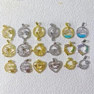 Kupfer Gold Silber Plattiert Ozean Thema Charm Meerestier Seepferdchen Delfin Wal Fischschwanz Anhänger Für DIY Schmuckherstellung Zubehör
