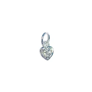 Vergildetes Kupfer Mikro Pave Zirkonia Herz DIY Anhänger Schmuck Zubehör Hauptartikel