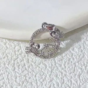 Exquisiter mariner silberfarbener Zirkonia Anhänger Charms für DIY Schmuckherstellung Basteln
