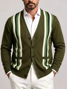 andriki vintage plekti zaketa me katheta riges v-neck old money style fashion detail