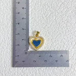 Copper Plated K Gold Rotating Heart Bow Pendant For DIY Jewelry Making Project Rhinestone Heart Charm For Necklace Bracelet