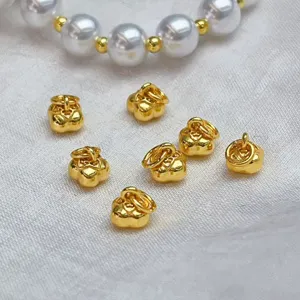 Ciondolo charm cachi placcato oro 18K per braccialetto collana fatti a mano creazione di gioielli