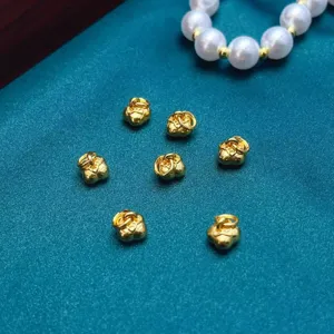 Ciondolo cachi opaco placcato oro 18K per bracciale di perle fatto a mano gioielli.