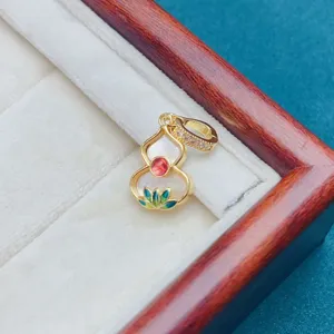 Pendentif gourde en nacre plaqué or élégant collier DIY accessoire de bijoux charmant.