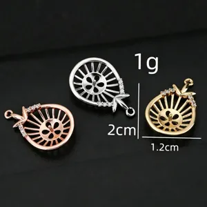 Koper verguld 18k holle waterdruppel parel schtray DIY sieraden maken onderdelen en zettingen