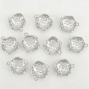Irregular metal charm pendants for DIY jewelry making, necklace and earring accessories.