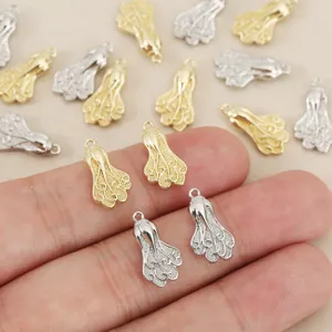 Kupfer vergoldete silberne Kohl Form Anhänger DIY handgefertigte Schmuck Zubehör