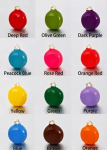 Colorful enamel round ball charms DIY jewelry pendant multi color set metal parts