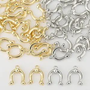 Minimalist Copper Horseshoe Charm U Shaped Horseshoe Lucky Pendant For DIY Jewelry Making Necklaces Bracelets Accessories Handcraft