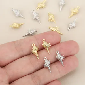 Koperen Conch Bedel Oceaan Serie 3D Zeeschelp Hanger Voor DIY Sieraden Maken Ketting Armband Accessoires