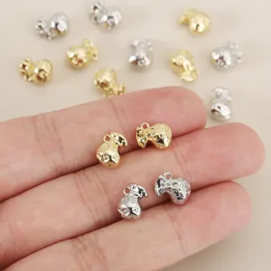 Gold and silver plated lucky bag metal charms DIY jewelry pendant accessories for craft