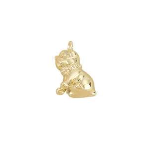 Pendentif bouledogue français plaqué or mignon charm chiot accessoires bijoux DIY