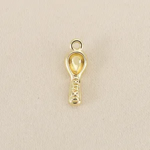18k gold plated mini spoon pendant charm diy jewelry making cute baby accessory item