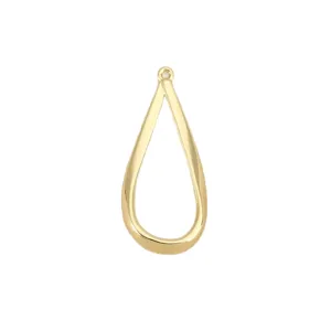 Pendentif goutte en laiton plaqué or 18k géométrique creux accessoire de bijoux DIY