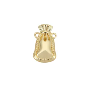 Shiny 18K Gold Plated Lucky Bag Pendant Fortune Charm DIY Jewelry Making Accessory