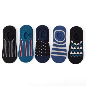 Calcetines invisibles de hombre, calcetines cortos finos de verano, lote de 5 pares.