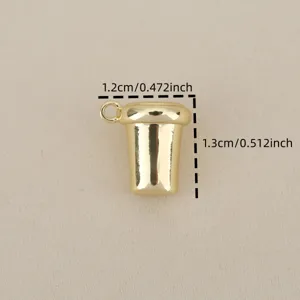 Gold plated copper wine glass charm pendant for DIY jewelry accessories size 1.2x1.3cm