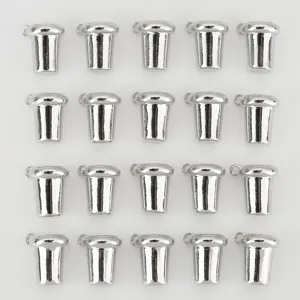 Silver mini wine cup charms metal pendant DIY jewelry making accessories for bracelet necklace