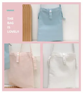 Minimalistische einfarbige Canvas Umhängetasche kleine Handytasche für Damen Freizeit