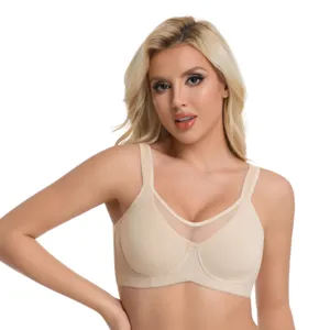Comfortable Push-Up Underwire Women's Bra Nude Seamless Daily Wear Underwear Lingerie