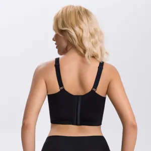 Soutien-gorge noir réglable détail fermeture arrière multi-crochets lingerie de soutien